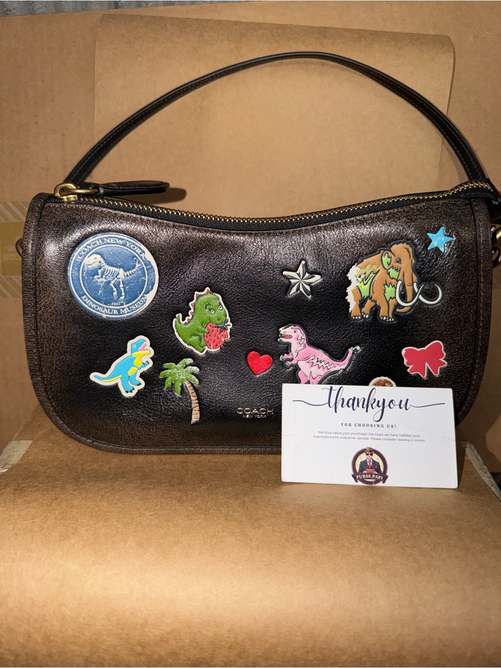 NWT Coach 2026 Rexy 10th Birthday Waverly Bag In Loved Loved Leather CEG41